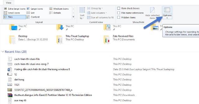 c&aacute;ch hiển thị đu&ocirc;i file