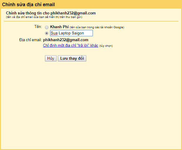 cach sua ten gmail