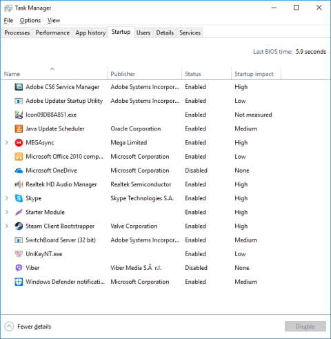 cách tăng tốc windows 10
