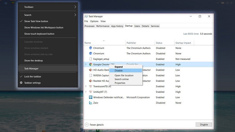 startup win 10