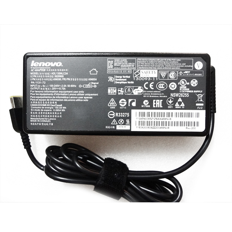 SẠC LAPTOP LENOVO 20V – 6.75A 135W (ĐẦU VUÔNG)